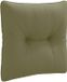 vidaXL Rugkussen PUTTEN 100% Polyester Olijfgroen 40 x 40 x 10 cm