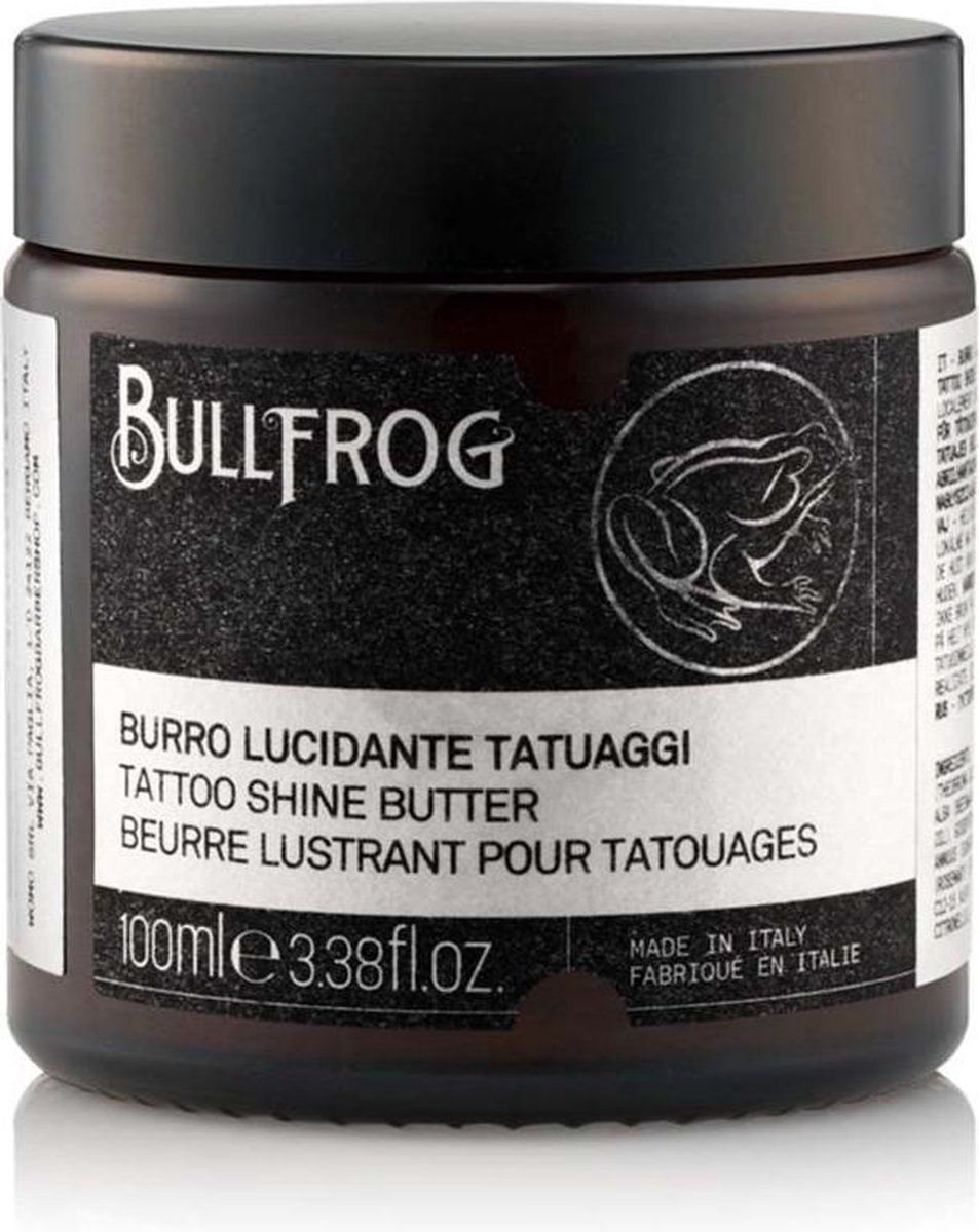 Bullfrog Tattoo Shine Butter - 100ML - Versterkt Tattoo Kleuren en Contouren
