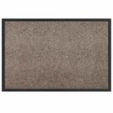 vidaXL Deurmat beige 80 x 120 x 1.2 cm Teddy Stof