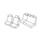 Set Superior Set stoelhoezen - grijs/zwart - compatibel met Toyota Yaris 3p (01/06>09/11)