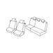 Set Superior Set stoelhoezen - grijs/zwart - compatibel met Toyota Yaris 3p (01/06>09/11)