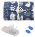Trousse à aiguilles à tricoter - A6 - 11 compartiments étanches - Motif chat bleu