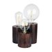 Homemania HOMBR_0040 tafellamp Shape Basis, bureau, nachtkastje, donker hout, 19,5 x 19,5 x 15 cm