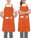 Utopia Kitchen 2 stuks oranje slabbetjes met extra lange banden