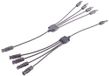 1x PV4 T-adapterkabelset 0,6 m - 4/1, 6 mm², zwart/zwart, 60 cm
