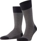 FALKE Family Special Edition gestreepte katoenen sokken voor heren in maat 39-42, zwart