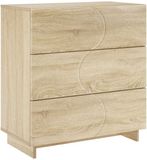vidaXL Dressoir Sonoma Eiken 70 x 38 x 75 cm Bewerkt hout