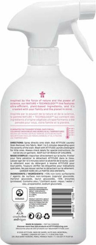 Attitude Little Leaves Vlekverwijderaar Parfumvrij - 475ml