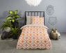 Good Morning dekbedovertrek boho met sterren - Ledikant/ baby 100x135 cm - Zand - 100% Katoen renforce