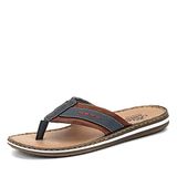 Rieker Slippers blauw Leer - Heren - Maat 43