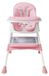 Chaise haute pour bébé - Chaise réglable / Rehausseur - Réglable en hauteur - Plateau amovible - Autoportant - Convient aux enfants de 1 à 3 ans - Rose