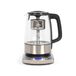 Draadloze waterkoker, 1,7 l, 2000 W, glas/grijs - DOD209