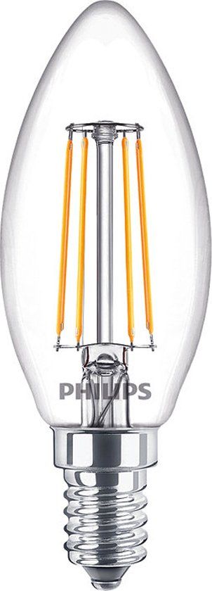 PHILIPS MASTER Value LEDcandle E14 Filament Helder 3.4W - 927 Zeer Warm Wit - Dimbaar