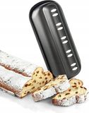 Zenker 9110 Special Season Stollen-bakvorm, bakplaat met antiaanbaklaag voor perfecte noppen, 31 x 7 x 15 cm, zwart