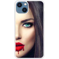 Apple Siliconen hoesje compatibel met iPhone 13 Lips Blood
