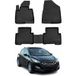 OMAC Tapis en caoutchouc Tapis de voiture Convient pour Hyundai i30 2012-2017 Tapis de voiture TPE Noir 4X