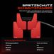 4 x universele spatlappen voor de auto, spatbescherming, rood, compatibel met hatchback, combi, limousine, SUV, cabriolet Coupe, MPV Pickup, 360mm * 210mm, 4 stuks