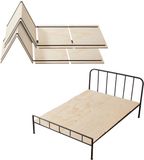 VEVOR Full Size Bunkie Board Opvouwbare Bedplank Lattenbodems 8 Stuks Natuurlijk Hout