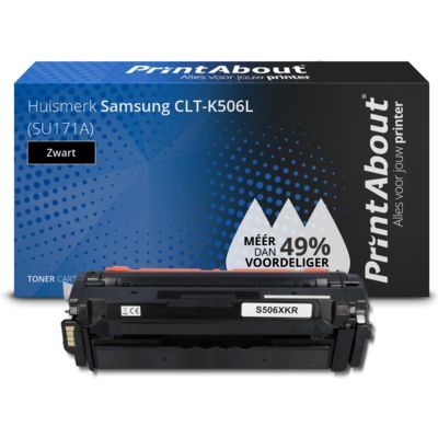 PrintAbout Huismerk Samsung CLT-K506L - Zwart - Hoge capaciteit - Compatibel