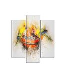 Homemania Wandafbeelding, vogels, 3 stuks, dieren, woonkamer, slaapkamer, meerkleurig, 57 x 0,3 x 60 cm, HM203MDF161, MDF