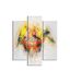 Homemania Wandafbeelding, vogels, 3 stuks, dieren, woonkamer, slaapkamer, meerkleurig, 57 x 0,3 x 60 cm, HM203MDF161, MDF