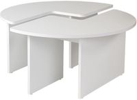Hanah Home Houten salontafel "Moira" 90 x 90 x 41 cm - Natuurwit
