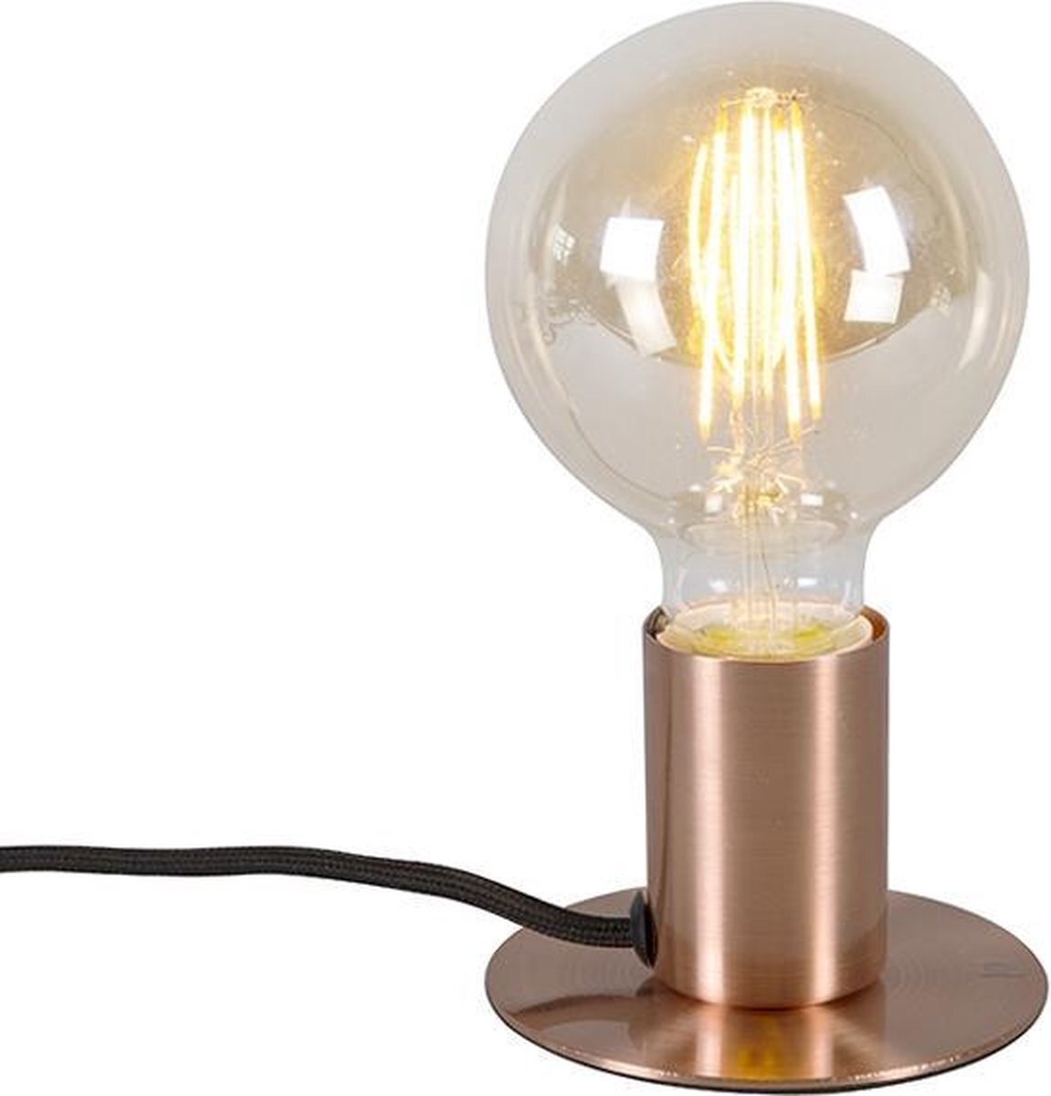 QAZQA Facil - Tafellamp - 1 lichts - 100 mm - koper