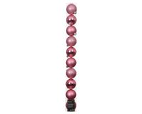 Decoris boules de Noël en polystyrène 6cm couleur rose 10 pièces