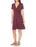 Amazon Essentials Dames Faux-wikkeljurk met korte mouwen