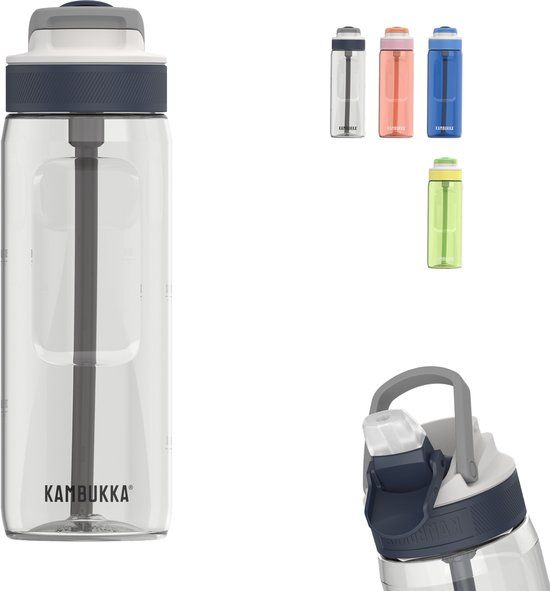 Kambukka Lagoon Drinkfles 750ml - Clear 2.0 met rietje