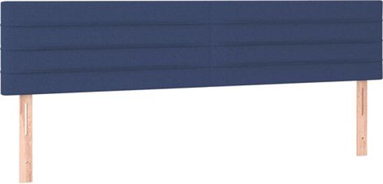 VidaXL Hoofdbord Blauw Stof 160x5x78/88 cm