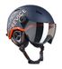 Black Crevice Vail Skihelm met vizier, mat marineblauw/oranje, M (55-58 cm)
