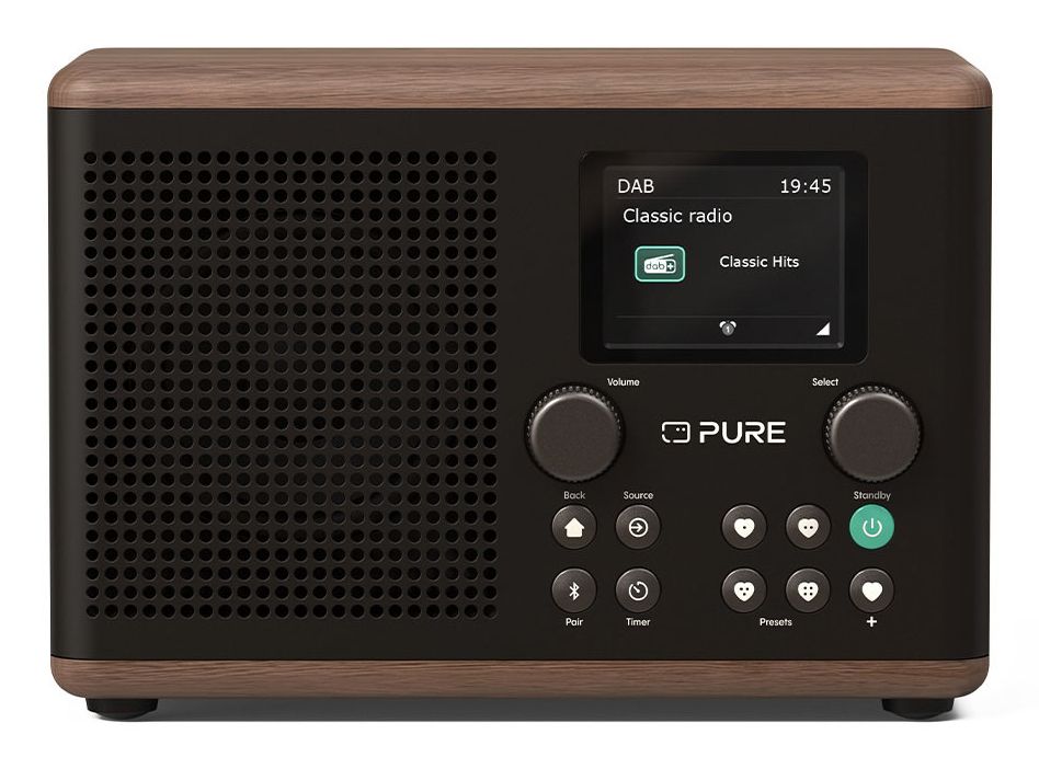 Pure Classic H4 Draagbare Digitale Radio - Zwart/Hout