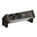 Bachmann Desk2 Alu Zwart 2x geaard stopcontact 1x USB lader