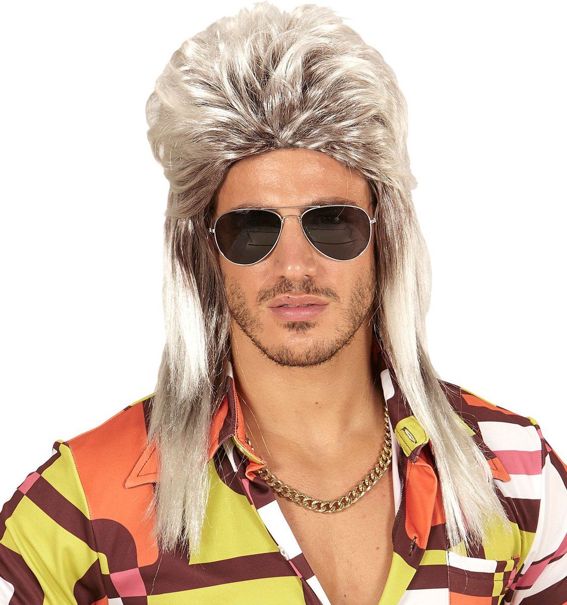 Widmann Pruik Mullet 80'S Blond | One Size