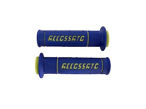 Accossato Handgrips for MV Agusta Brutale 1078 RR (2008-2022) - Blue/Yellow