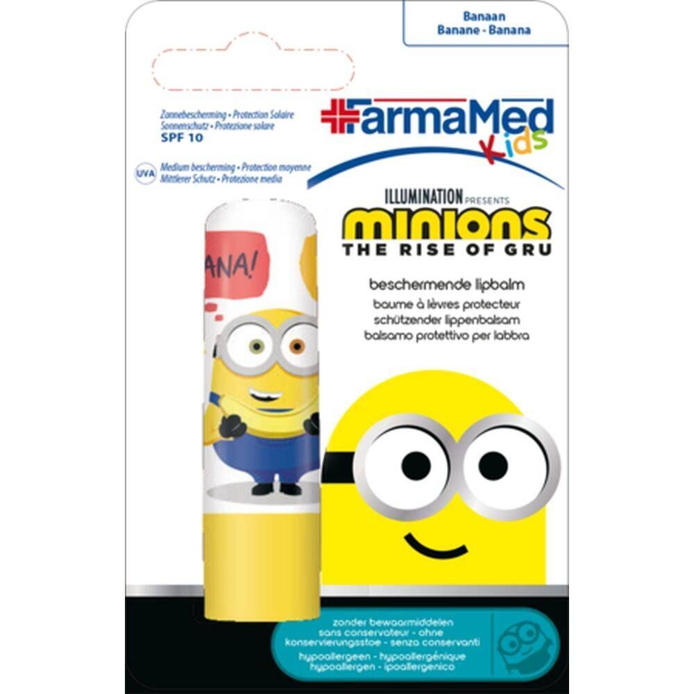 Bomedys FarmaMed Kids Minions Beschermende Lipbalm Spf10 1 stuk