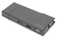 Digitus DA-70894 Notebook Dock & Poortreplicator Zwart