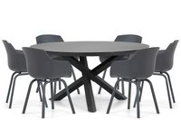 Lifestyle Garden Furniture Lifestyle Salina/Livorno 150 cm dining tuinset 7-delig
