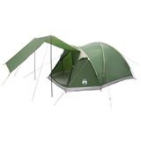 vidaXL - Tent - 4-persoons - Groen - Polyester - en - Staal