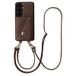 Selencia Sera Telefoonhoes met Koord en Envelop Pashouder voor de Samsung Galaxy S26 FE - Chocolate Brown
