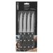 Chef Aid Steakmessen Set van 4, Gekartelde RVS Messen met Zwart Handvat