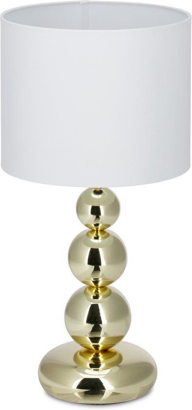 Relaxdays Tafellamp - Goud - Vintage - E27 - Sfeerlamp