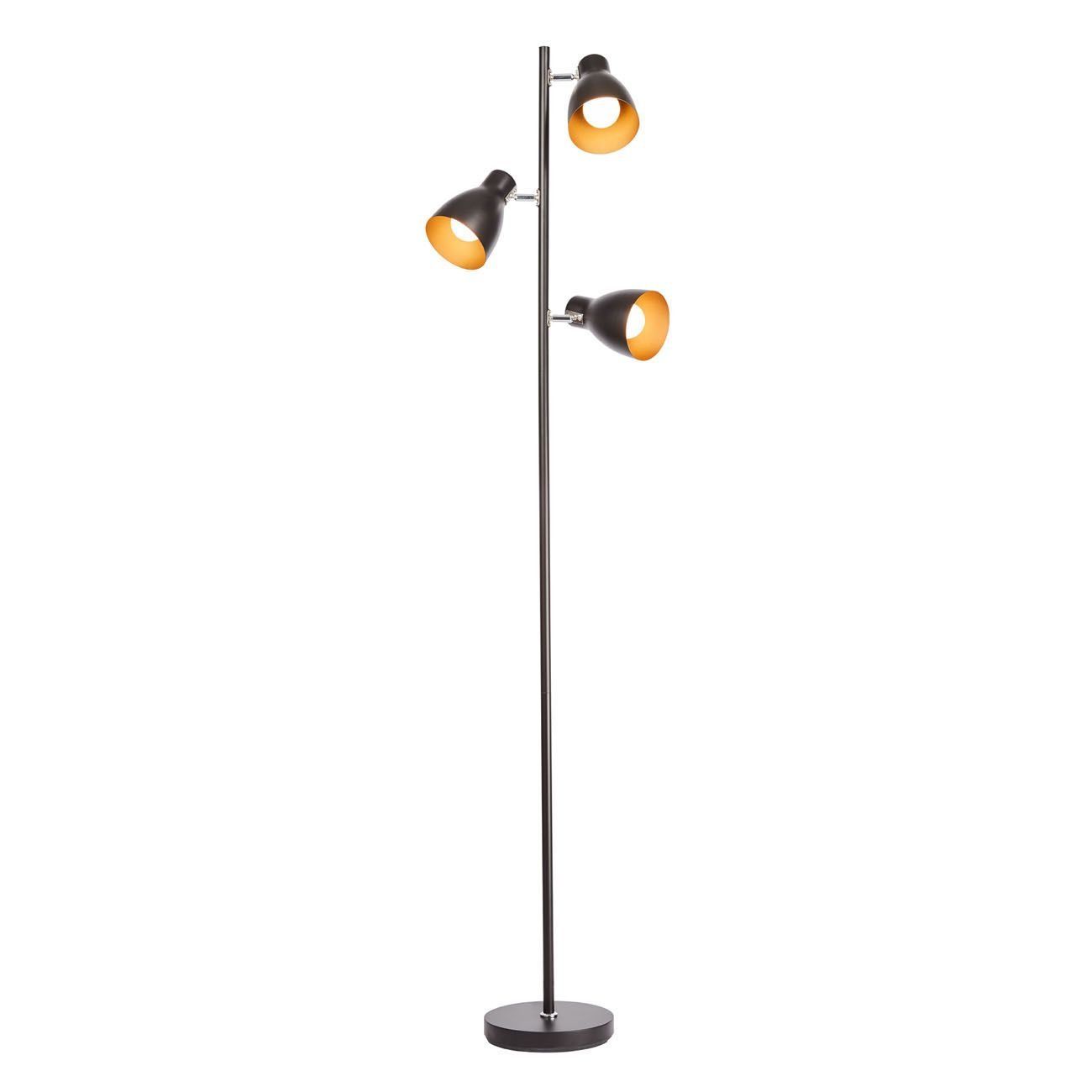 B.K.Licht Industriële Vloerlamp - Zwart Goud - E27 - 166.5 cm