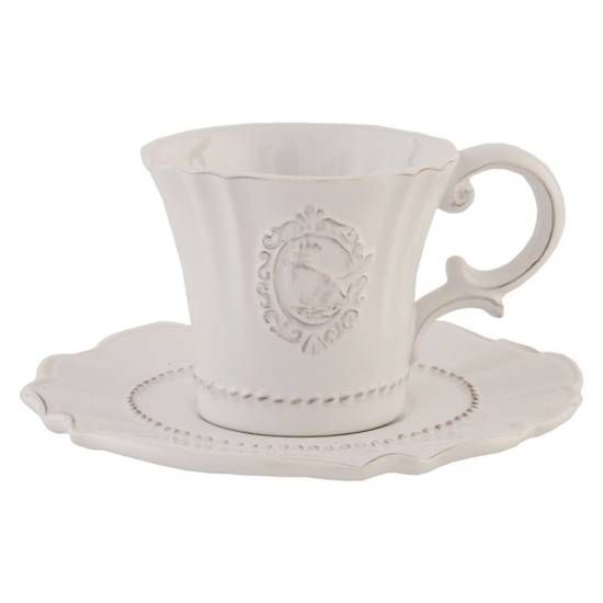 Clayre & Eef 6CE0273 - Kop en schotel 15*7 cm