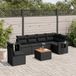 Maison Exclusive - Ensemble de jardin, 7 pièces, avec coussins, noir, en polyrotin