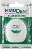 Fimodent Tandzijde, 50 m, klassiek, gewaxt, ideaal voor alle interdentale ruimtes