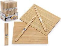 Kinvara Sushi placemats en eetstokjes - 2 pers. - beige - Sushi set