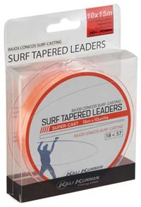 Kali Kunnan Surf 15 M Taps Toelopende Onderlijn Oranje 0.200-0.570 mm