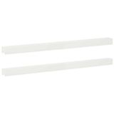 vidaXL Afdekprofiel voor tuinafboording 2 st 100 x 6 x 5 cm Staal Wit